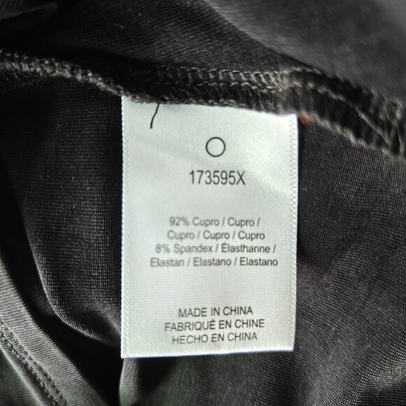 Anthropologie DOLAN Belted Mini Dress Faux Leather Side Belt Black Cupro Size 1X - Picture 5 of 9